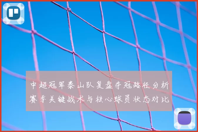 中超冠军泰山队复盘夺冠路径分析赛季关键战术与核心球员状态对比